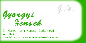 gyorgyi hensch business card